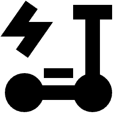 Eletric Scooter Icon from Sharp Solid Set