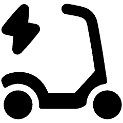 Eletric Scooter Icon from Plump Solid Set