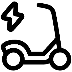 Eletric Scooter Icon from Plump Line Set