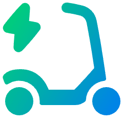 Eletric Scooter Icon from Plump Gradient Set