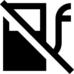 Empty Gas Icon from Sharp Solid Set
