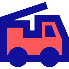 Firefighter Truck Icon from Sharp Pop Set