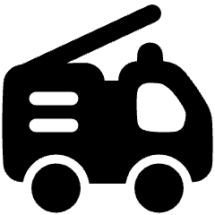 Firefighter Truck Icon from Plump Solid Set