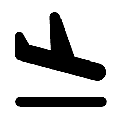 Flight Land Icon from Rounded Line - Streamline Material Set