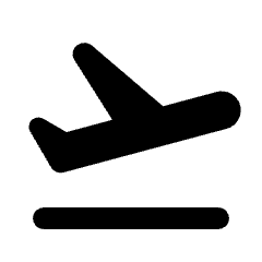 Flight Takeoff Icon from Rounded Line - Streamline Material Set