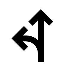 Fork Left Icon from Sharp Line - Material Pro Set