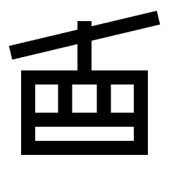 Gondola Lift Icon from Sharp Line - Streamline Material Set