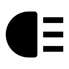 Headlight High Fill Icon from Outlined Fill - Streamline Material Set