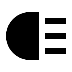 Headlight High Fill Icon from Sharp Fill - Material Pro Set