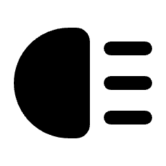 Headlight High Fill Icon from Rounded Fill - Material Pro Set