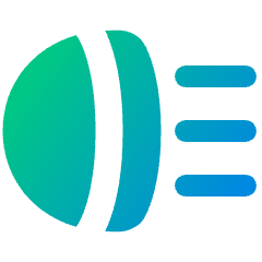 Headlights High Beam Icon from Plump Gradient Set