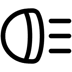 Headlights High Beam Icon from Plump Line Set
