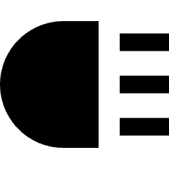 Headlights High Beam Icon from Sharp Solid Set