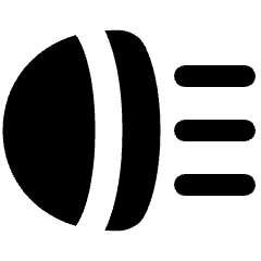 Headlights High Beam Icon from Plump Solid Set