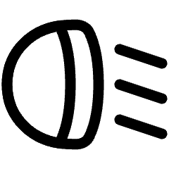 Headlights Low Beam Icon from Plump Line Set
