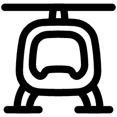 Helicopter Front Icon from Plump Line Set