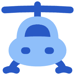 Helicopter Front Icon from Flex Flat Set