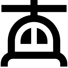 Helicopter Front Icon from Sharp Remix Set