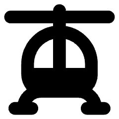 Helicopter Front Icon from Core Solid Set