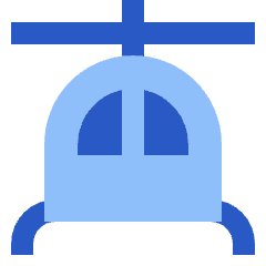 Helicopter Front Icon from Sharp Flat Set