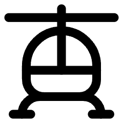 Helicopter Front Icon from Core Line Set