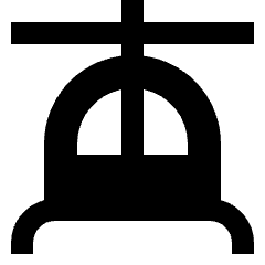 Helicopter Front Icon from Sharp Solid Set