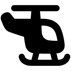Helicopter Side Icon from Plump Solid Set