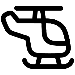 Helicopter Side Icon from Plump Line Set