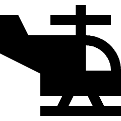 Helicopter Side Icon from Sharp Solid Set