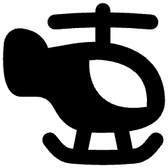 Helicopter Side Icon from Flex Solid Set