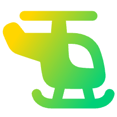 Helicopter Side Icon from Plump Gradient Set