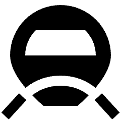 High Speed Train Front Icon from Sharp Solid Set