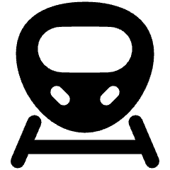 High Speed Train Front Icon from Plump Solid Set