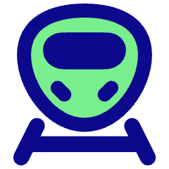 High Speed Train Front Icon from Plump Pop Set