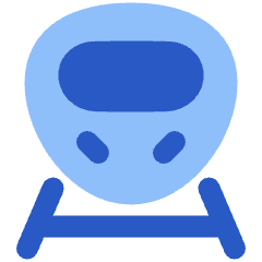 High Speed Train Front Icon from Plump Flat Set