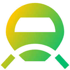 High Speed Train Front Icon from Sharp Gradient Set