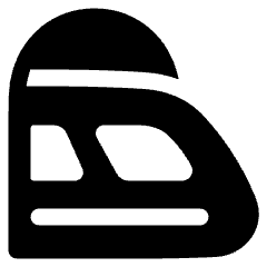 High Speed Train Side Icon from Plump Solid Set