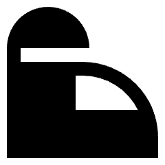 High Speed Train Side Icon from Sharp Solid Set