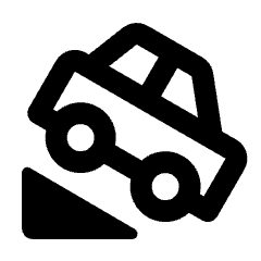 Hill Down Icon from Rounded Line - Streamline Material Set