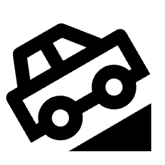 Hill Up Icon from Outlined Line - Streamline Material Set
