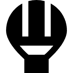 Hot Air Balloon Icon from Sharp Solid Set
