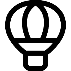 Hot Air Balloon Icon from Core Line Set