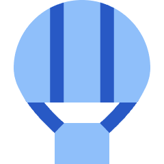Hot Air Balloon Icon from Sharp Flat Set