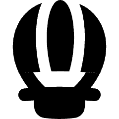 Hot Air Balloon Icon from Flex Solid Set