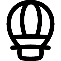 Hot Air Balloon Icon from Flex Line Set