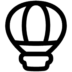Hot Air Balloon Icon from Plump Line Set