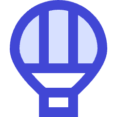 Hot Air Balloon Icon from Sharp Duo Set
