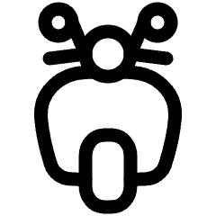 Motocycle Front Icon from Plump Line Set