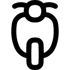 Motocycle Front Icon from Flex Line Set