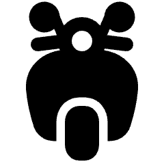 Motocycle Front Icon from Plump Solid Set